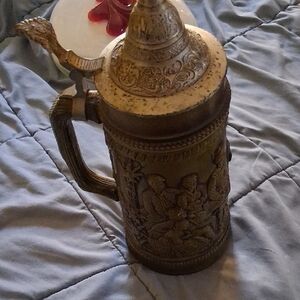 Antique-Style Decorative Beer Stein in Bronze Finish